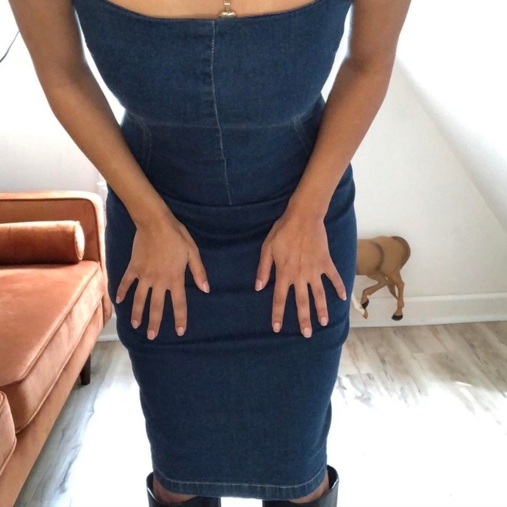 Denim Bustier Dress